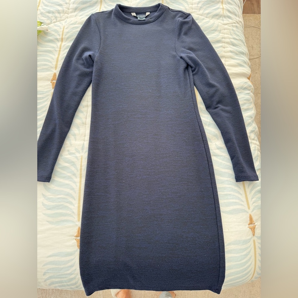 French connection Navy blue knit dress above the knees size 2